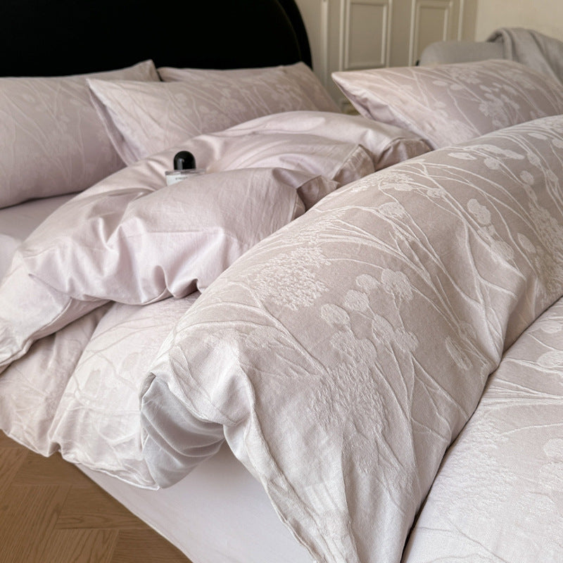 Cotton Bedding Set with Duvet Cover, Sheet and Pillowcase