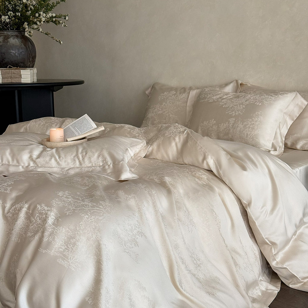 Tencel Bedding Set with Duvet Cover Sheet and Pillowcases