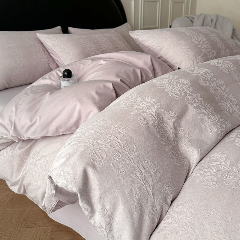 Cotton Bedding Set with Duvet Cover, Sheet and Pillowcase