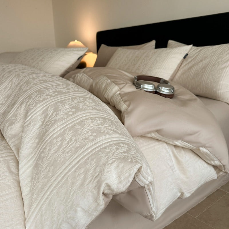 Cotton Bedding Set with Duvet Cover, Sheet and Pillowcase