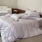 Floral Embroidery Cotton Bed Linen Set with Duvet Cover and Pillowcases