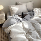 Silk Like Bedding Set with Duvet Cover and Sheet