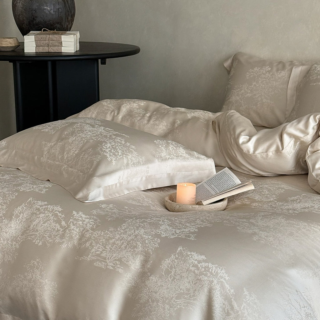 Tencel Bedding Set with Duvet Cover Sheet and Pillowcases