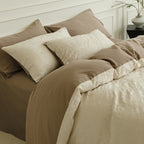 Cotton Bedding Set with Duvet Cover, Sheet and Pillowcase