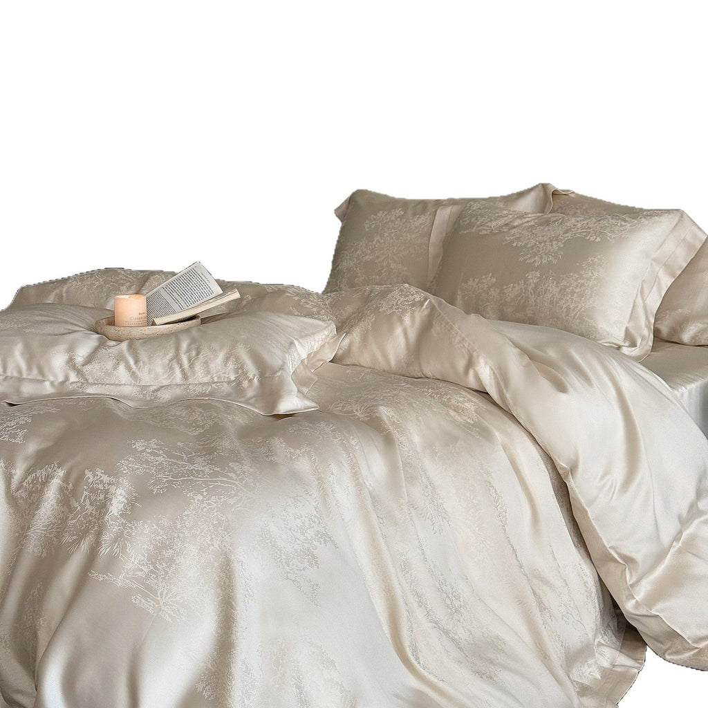 Tencel Bedding Set with Duvet Cover Sheet and Pillowcases