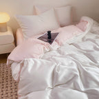 Silk Like Bedding Set with Duvet Cover and Sheet
