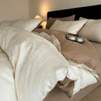Cotton Bedding Set with Duvet Cover, Sheet and Pillowcase