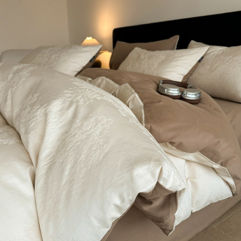 Cotton Bedding Set with Duvet Cover, Sheet and Pillowcase
