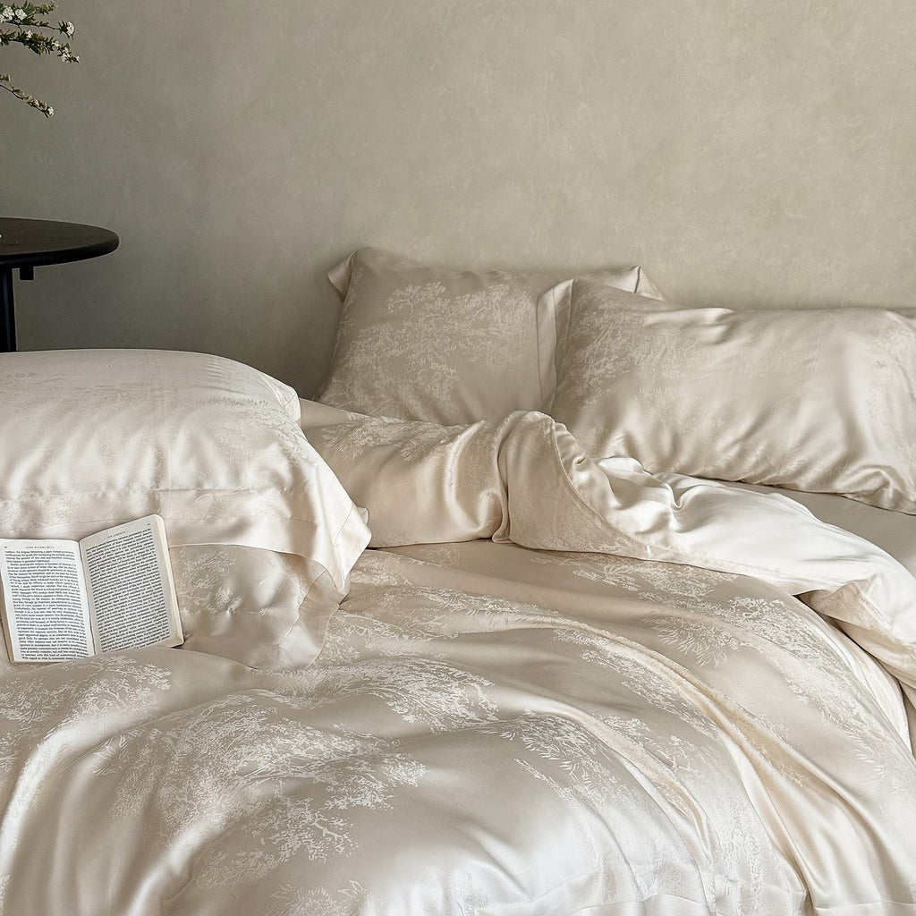 Tencel Bedding Set with Duvet Cover Sheet and Pillowcases