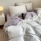 Silk Like Bedding Set with Duvet Cover and Sheet