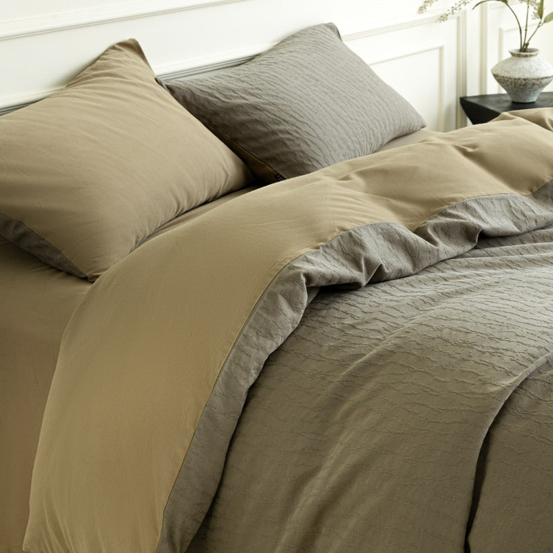 Cotton Bedding Set with Duvet Cover, Sheet and Pillowcase