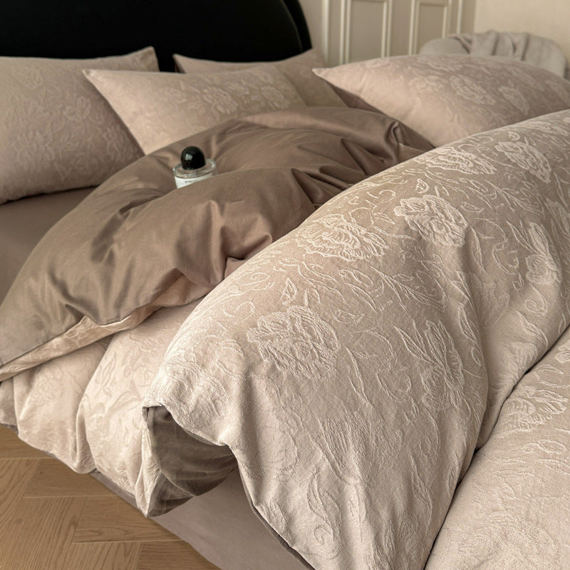 Cotton Bedding Set with Duvet Cover, Sheet and Pillowcase