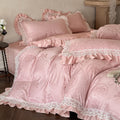 Ruffle Edge Bedding Set with Duvet Cover Sheet and Pillowcases