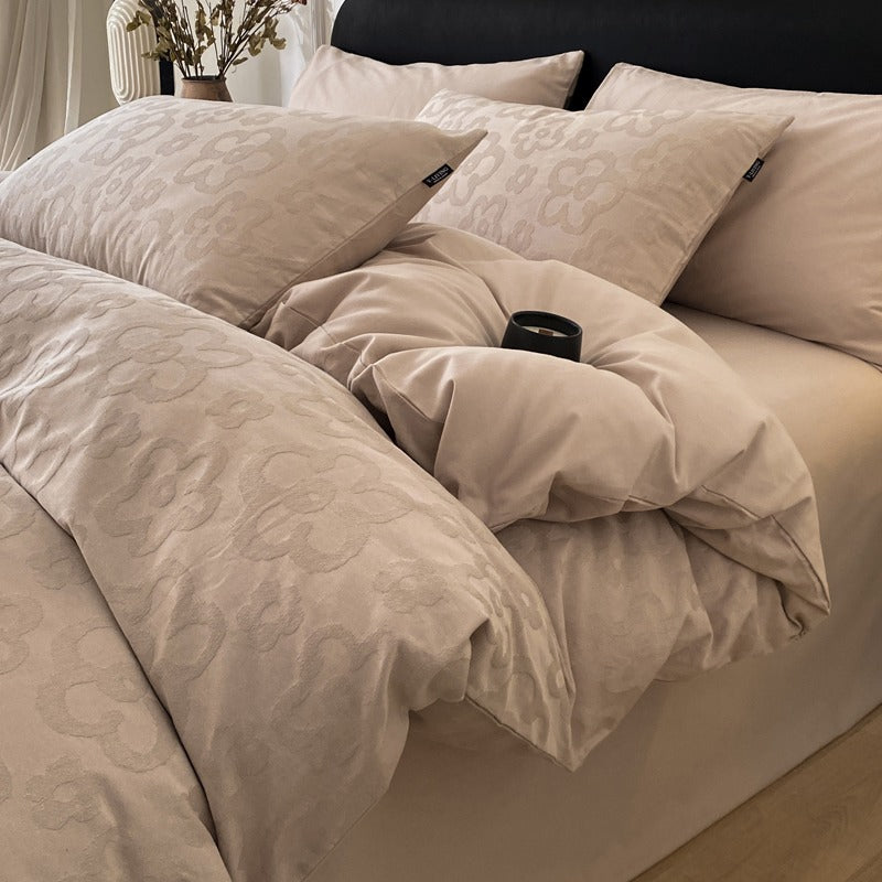 Cotton Bedding Set with Duvet Cover, Sheet and Pillowcase