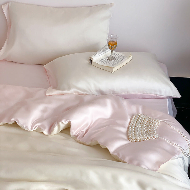 Silk Like Bedding Set with Duvet Cover and Sheet