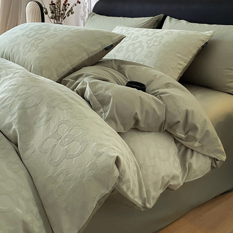 Cotton Bedding Set with Duvet Cover, Sheet and Pillowcase