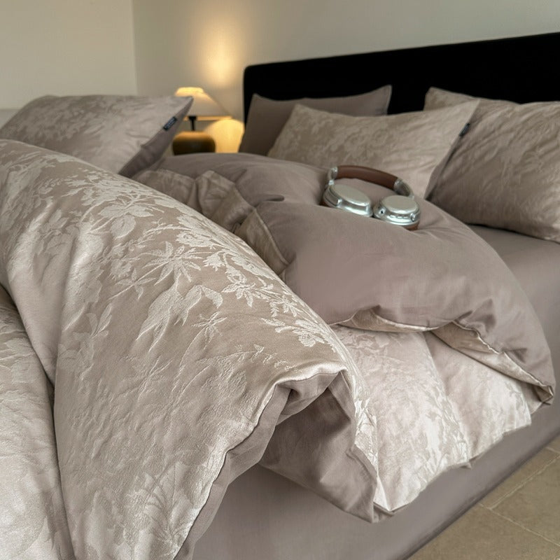 Cotton Bedding Set with Duvet Cover, Sheet and Pillowcase