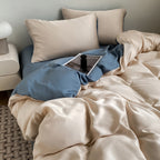 Silk Like Bedding Set with Duvet Cover and Sheet